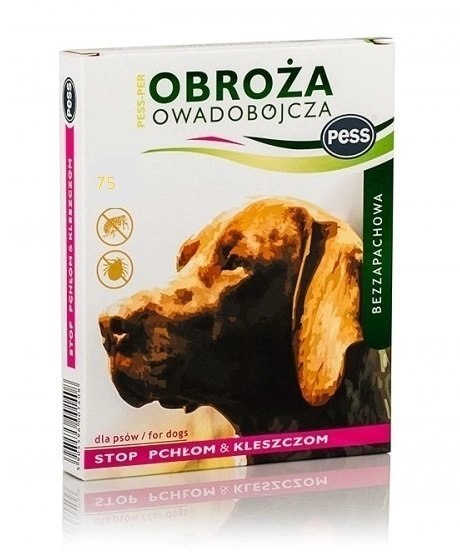 Pess Per Obroża Owadobójcza Dla Psa Bezzapachowa Brązowa 75cm