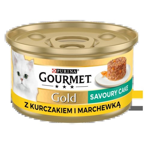 Purina Gourmet Gold Savoury Cake z kurczakiem i marchewką 85g