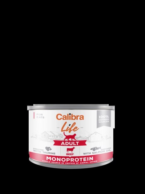 Calibra Cat Adult Life Karma Dla Kota Z Wołowiną 200g