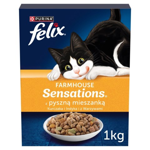 Felix Farmhouse Sensations Z Mieszanką Kurczaka I Indyka I Z Warzywami 1kg