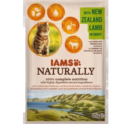 IAMS Naturally Adult Cat with New Zealand Lamb in Gravy 85g