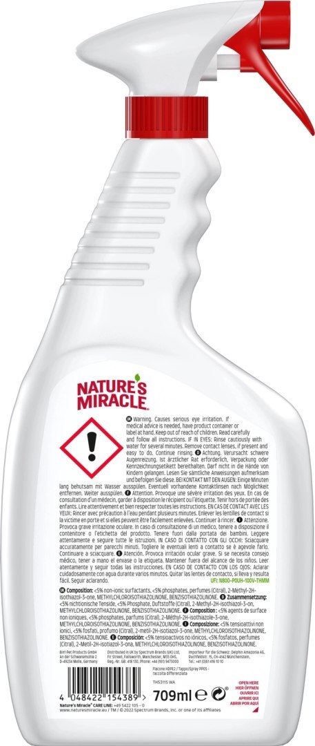 Nature's Miracle Stain & Odour Remover DOG Melon 946 Ml