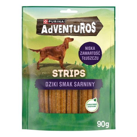 Purina Adventuros Strips Karma Dla Psów O Smaku Sarniny 90g