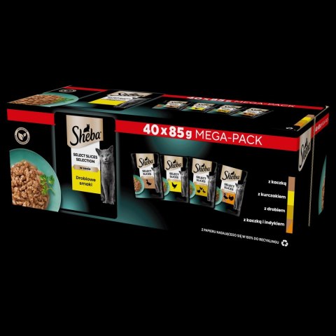 SHEBA® Selection Select Slices Drobiowe Smaki 40x85g