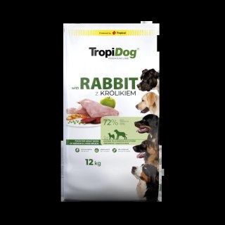 Tropidog Premium Adult Medium & Large Breeds Bogaty W Królika I Ryż 12kg