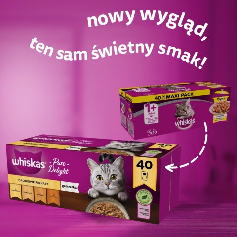 Whiskas Adult Saszetki 40 x 85g Drobiowe Frykasy Mokra Karma