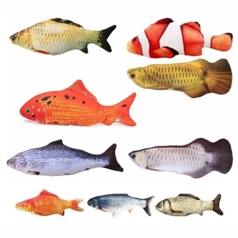 Zabawka Dla Kota Pluszowa Ryba Z Kocimiętką 21 Cm