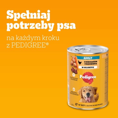 Pedigree Mokra Karma Dla Dorosłych Psów Z Kurczakiem I Warzywami W Galaretce 400g