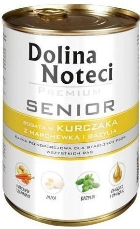 Dolina Noteci Premium Senior Kurczak Z Marchewką I Bazylią 400g