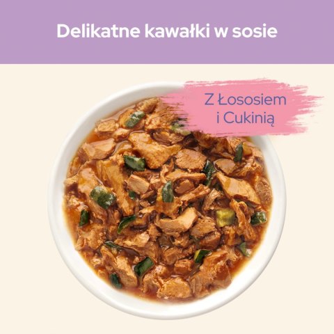 Purina Cat Chow Sensitive Karma Z Łososiem I Cukinią W Sosie 85g
