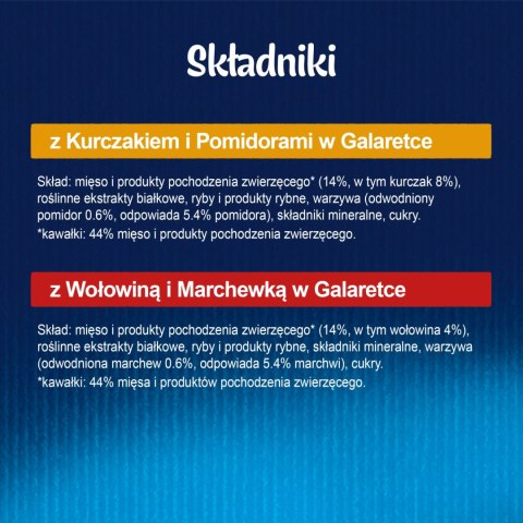 Felix Fantastic W Galaretce Z Kurczakiem I Wołowiną 4x85g
