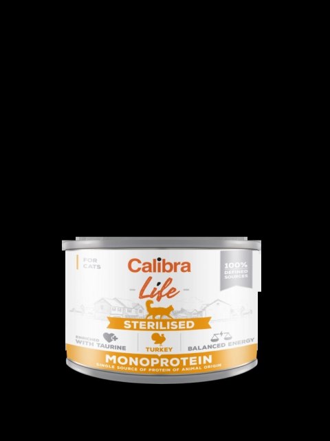 Calibra Calibra Cat Life Sterilised Karma Dla Kota Z Indykiem 200g