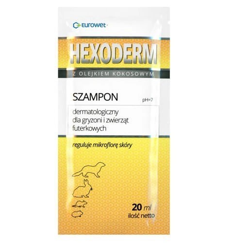 Eurowet Eurowet Szampon Hexoderm Dla Gryzoni I Zwierząt Futerkowych 20x20ml