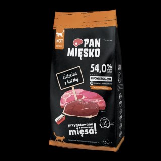 PAN MIĘSKO PAN MIĘSKO Cielęcina Z Kaczką M Dla Kota 1,6kg