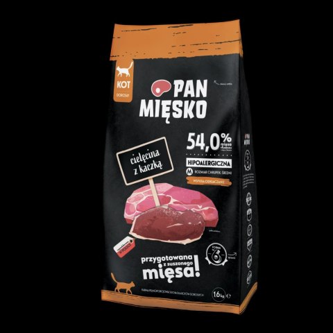 PAN MIĘSKO PAN MIĘSKO Cielęcina Z Kaczką M Dla Kota 1,6kg