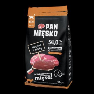 PAN MIĘSKO PAN MIĘSKO Cielęcina Z Kaczką M Dla Kota 10kg