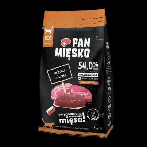 PAN MIĘSKO PAN MIĘSKO Cielęcina Z Kaczką M Dla Kota 5kg