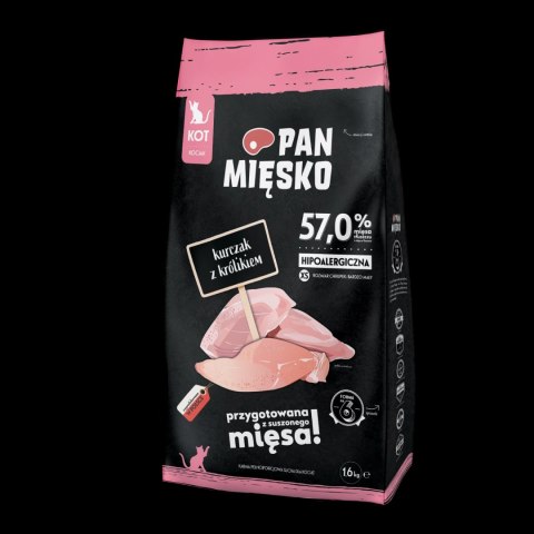 PAN MIĘSKO PAN MIĘSKO Kurczak Z Królikiem Dla Kociąt XS 1,6kg