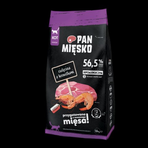PAN MI�SKO PAN MIĘSKO Cielęcina Z Krewetkami Dla Kota S 1,6kg