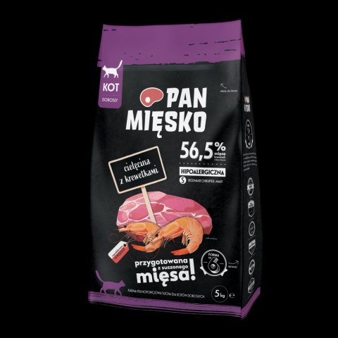 PAN MI�SKO PAN MIĘSKO Cielęcina Z Krewetkami Dla Kota S 5kg