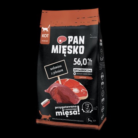 PAN MI�SKO PAN MIĘSKO Wołowina Z Jeleniem M Dla Kota 5kg