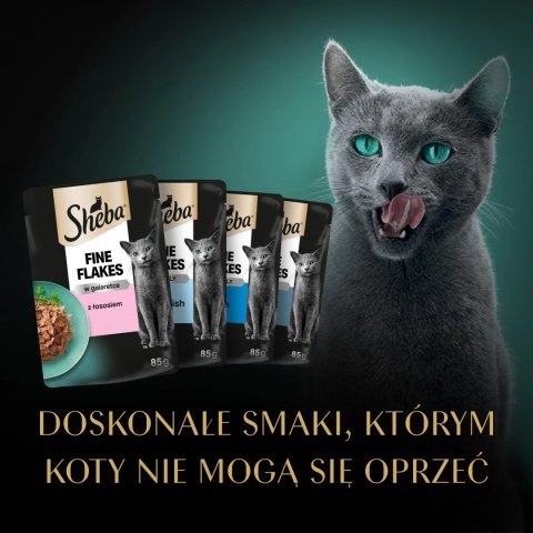 Sheba Sheba Delicacy Rybne Smaki W Galaretce, Z Łososiem, Z Białą Rybą, Z Tuńczykiem, Z Dorszem 80x85g