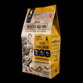 Wiejska Zagroda Wiejska Zagroda Indyk Z Kurczakiem Dla Kociąt 1,6kg