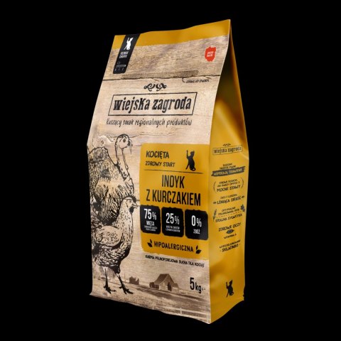 Wiejska Zagroda Wiejska Zagroda Indyk Z Kurczakiem Dla Kociąt 5kg