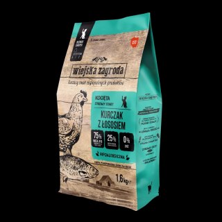 Wiejska Zagroda Wiejska Zagroda Kurczak Z Łososiem Dla Kociąt 1,6kg