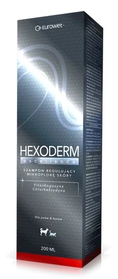 Eurowet Hexoderm Excellence Szampon Regulujący Mikroflorę Skóry Dla Psów I Kotów 200ml