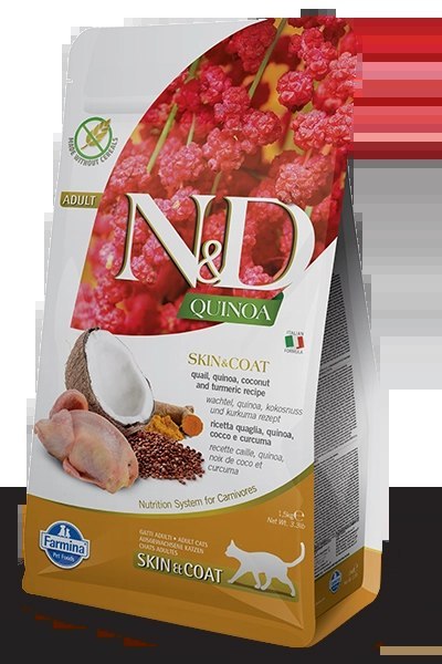 Farmina N&D Quinoa Feline Skin&Coat Quail 300g