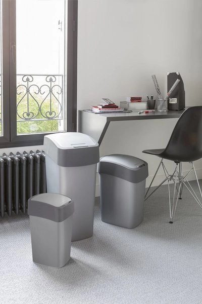 Curver Flip Bin Kosz Na Śmieci Szaro-Grafitowy 10l