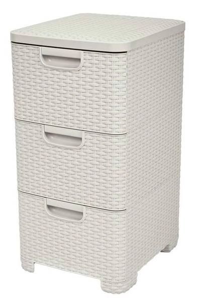 Curver Style Regał Z Szufladami Kremowy 42l