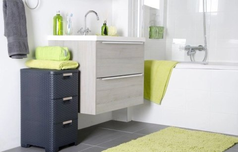 Curver Style Regał Z Szufladami Kremowy 42l