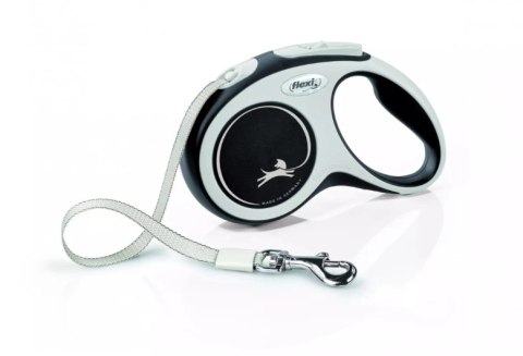 Flexi Smycz New Comfort M Taśma 5m Do 25kg Czarna