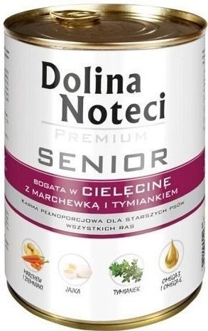 Dolina Noteci Premium Senior Cielęcina Z Marchewką I Tymiankiem 400g