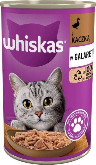 WHISKAS Mokra Karma Dla Kota 1+ Z Kaczką W Galaretce 400g