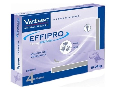 EFFIPRO Spot-On pies M 10-20 kg (pipeta 4 x 1,34ml)